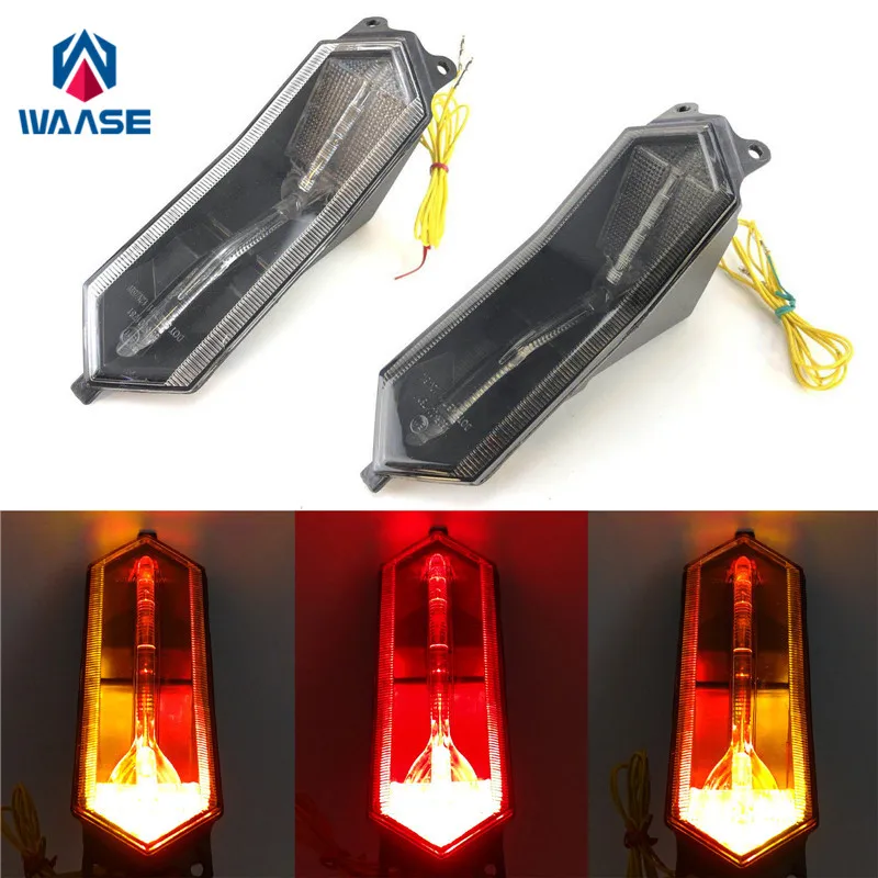 

waase For Yamaha YZF R6 2017 2018 E-Marked Motorcycle Rear Tail Light Brake Turn Signals Integrated Led Light