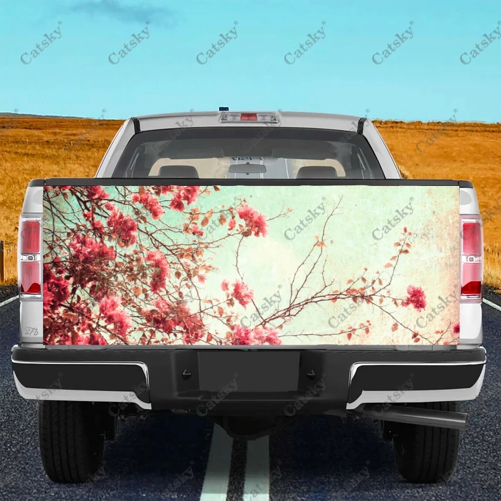 

Floral Pattern Printing Car Tail Trunk Protect Sticker Decal Women Car Automobile Decoration for SUV Off-road Universal Pickup