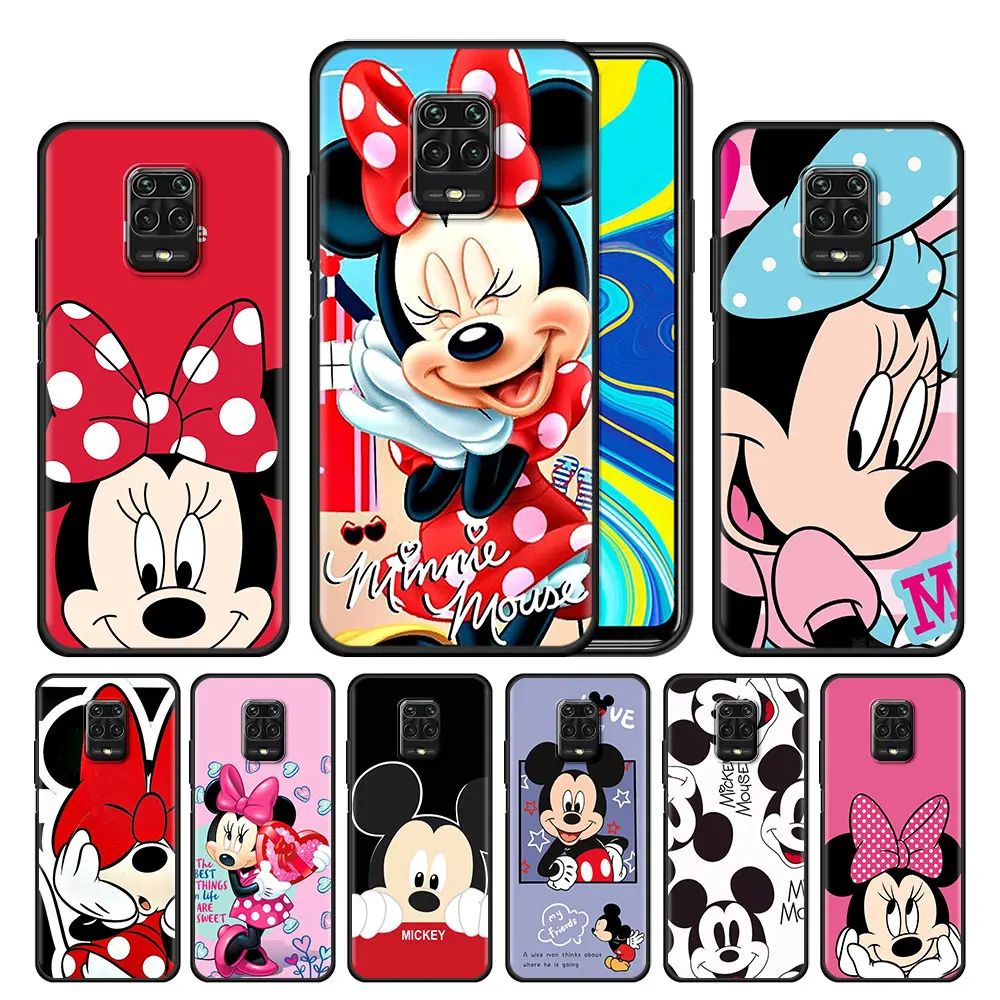 Case Cover for Xiaomi Redmi Note 9 9s 8 8T 10 11 7A 9c 9T 10A 10c 11S Pro Official Funda Disney Mickey Mouse Minnie Minerva