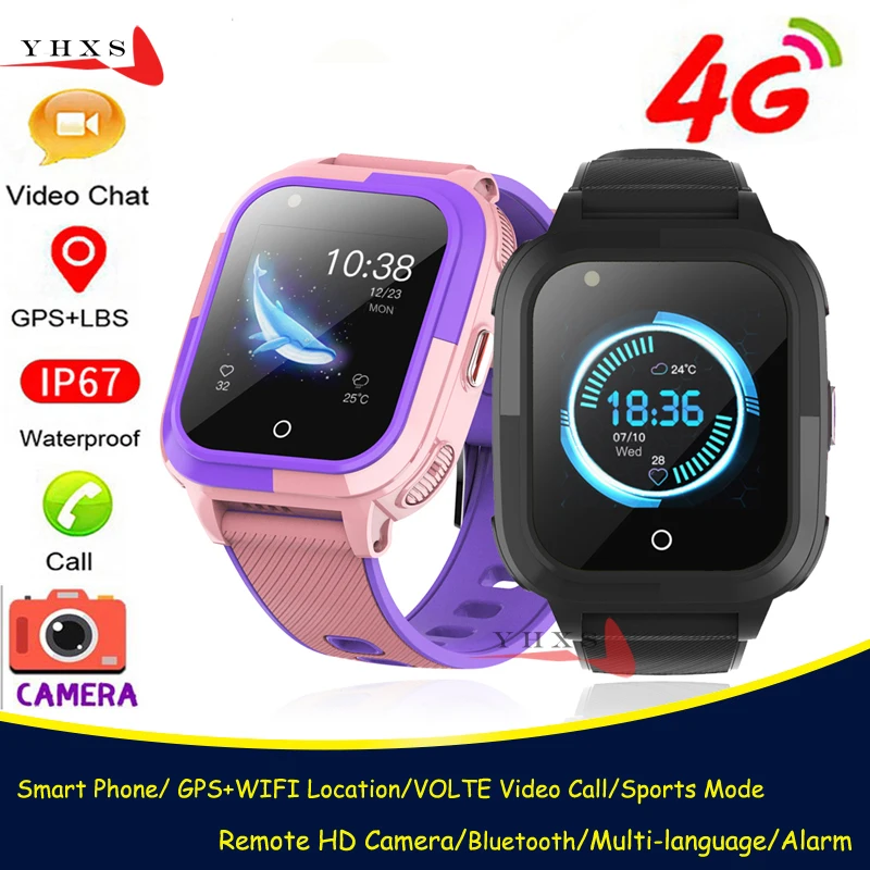 

IP67 Waterproof Smart 4G Remote Camera GPS WI-FI Kid Student Bluetooth Wristwatch Video Call Monitor Trace Location Phone Watch
