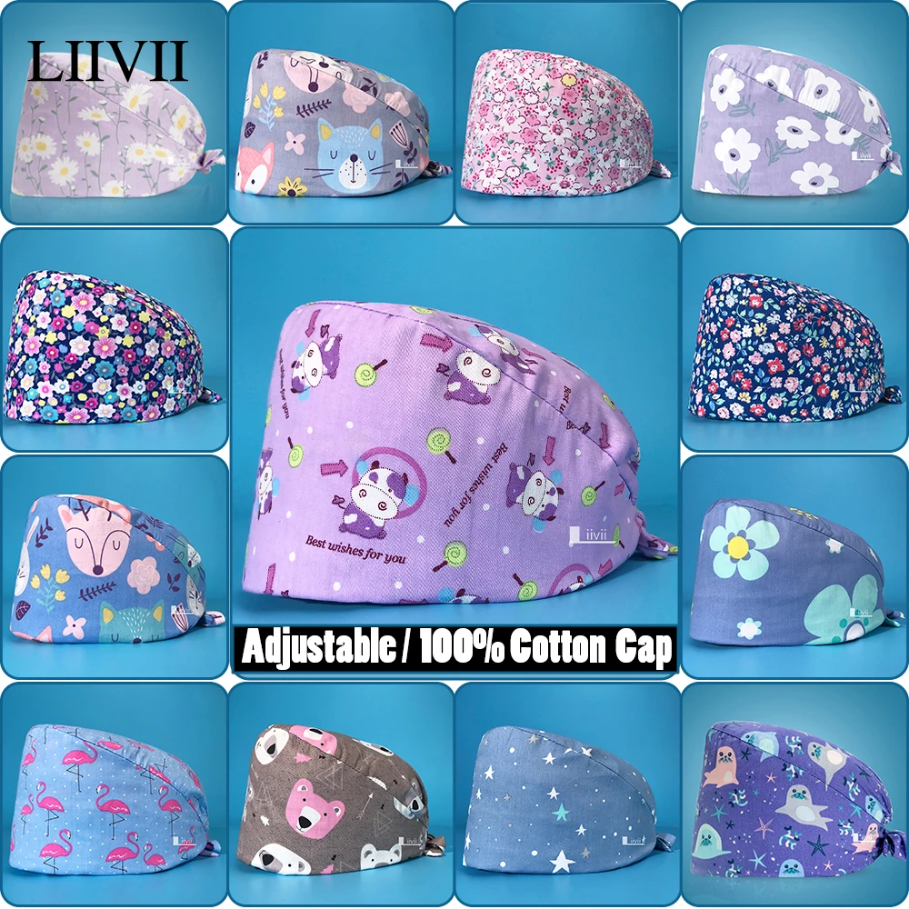 

Шапка матовая регулируемая с индивидуальным принтом для салона красоты