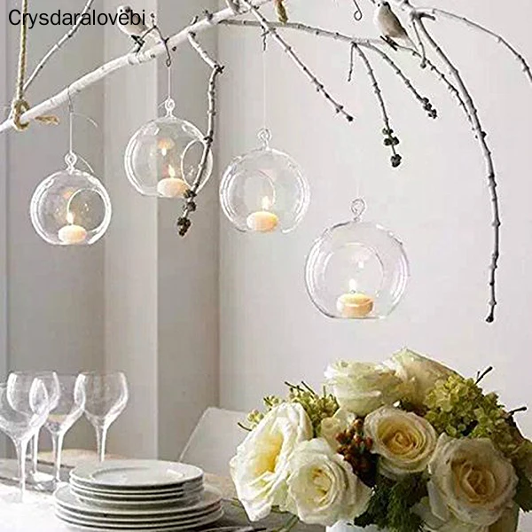 

12 шт. 60/80 мм подвесной подсвечник, фотоосвещение, свадебный подсвечник для террариума, подсвечник