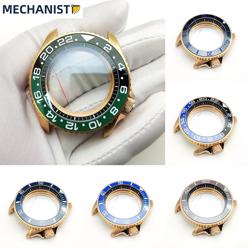 Machinist - New Rose Gold Case 42MM Modified Watch Accessories NH35 Case Sapphire Ceramic Ring SK007 Steel Case