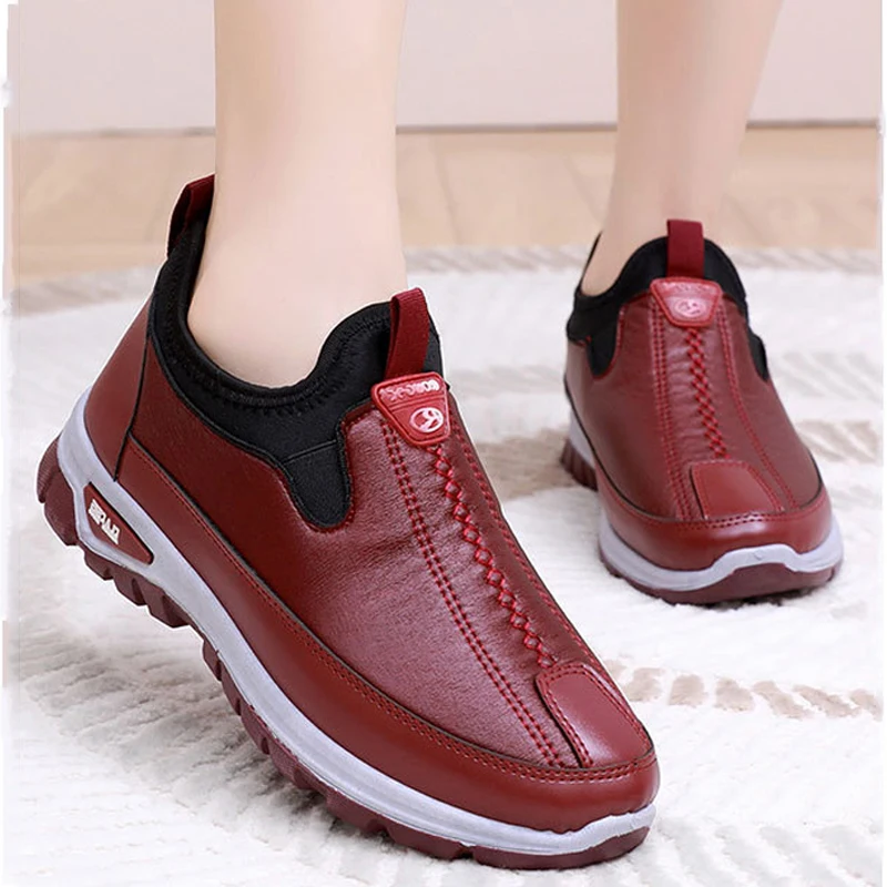 

Женские ботинки; Водонепроницаемые зимние ботинки; Зимняя повседневная плюшевая женская обувь; Нескользящие женские ботильоны; Модная женская обувь из хлопка