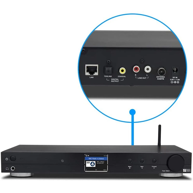 Wi-Fi Интернет-радио тюнер WR10 Dab + / FM Bluetooth приемник TFT цветной экран Подключение Hi-Fi
