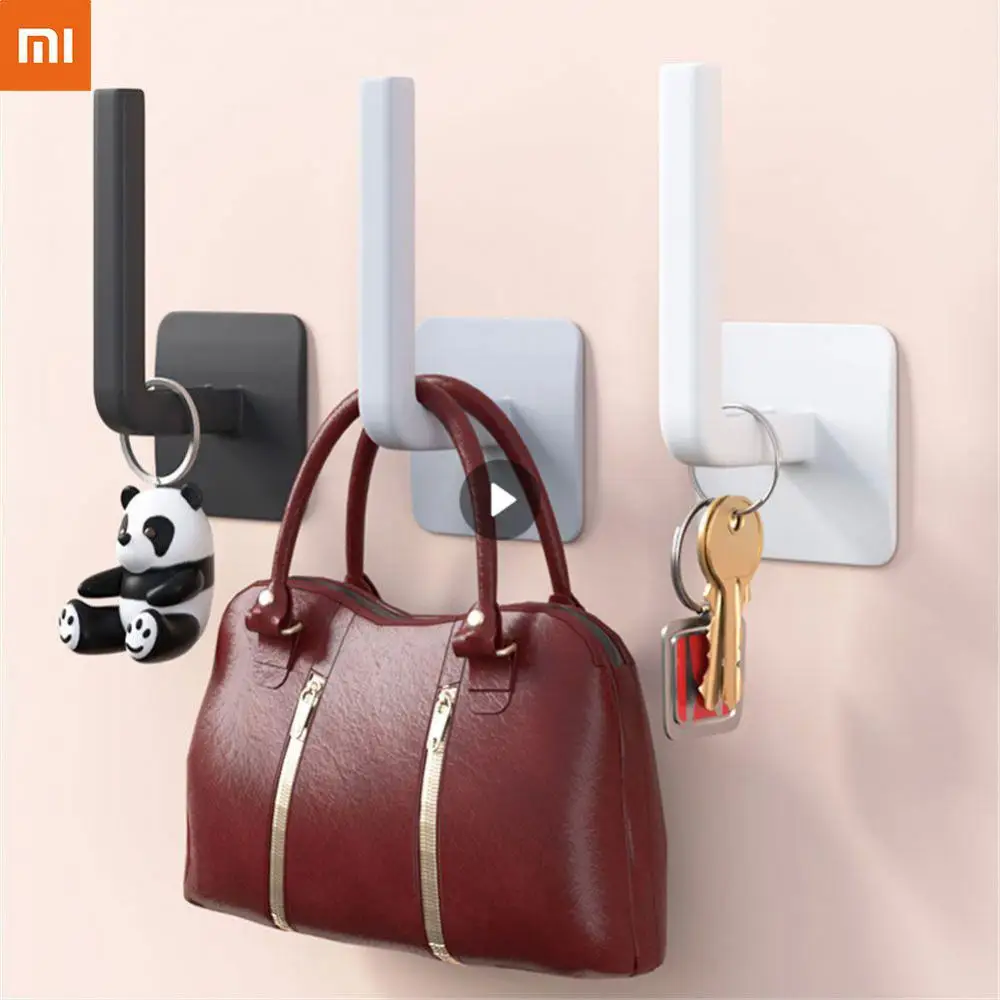 

Xiaomi L-Shape Punch-Free Door Hooks Wall Mounted Cloth Hanger For Coats Hats Towels Clothes Kitchen Rack Roll Bathroom Holder