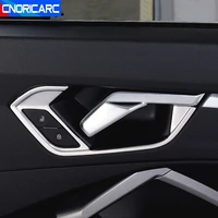 stainless steel car inner door handle frame decoration cover trim for audi q3 2019 2021 doorknob decals interior accessories