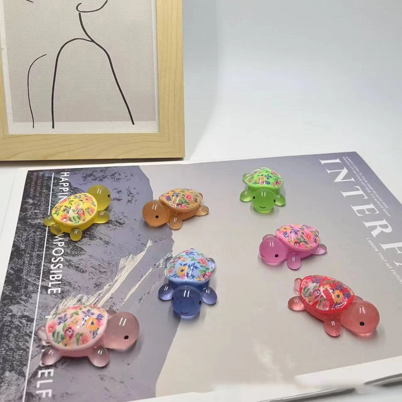 Мультяшная Светящаяся В Темноте Фигурка Черепахи Аквариум Мини-рыба Полимерные