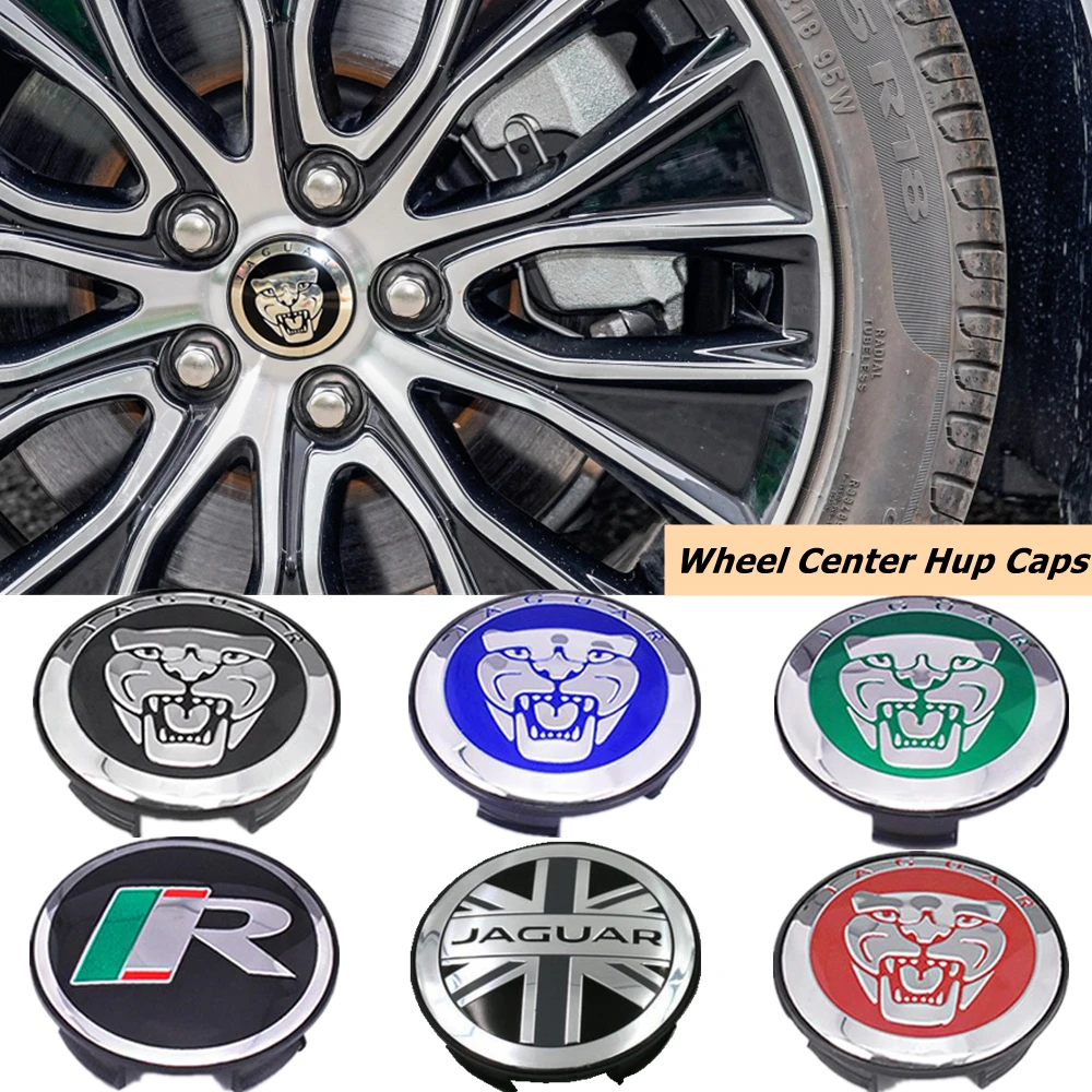 

4Pcs/set Car Wheel Center Hubcap Cover Badge for Jaguar XF XJ-S XJ-6 X-Type XE S-Type F-PACE F-Type XK8 XK XKR XFR Accessories