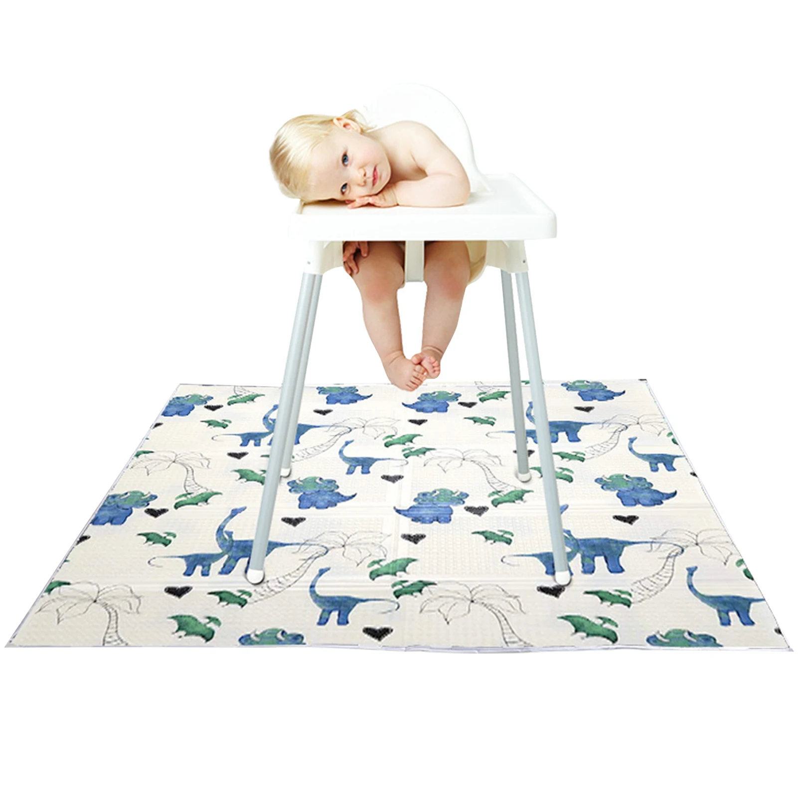 

Splat Mat For Under High Chair Anti-Slip Waterproof Multipurpose Splash Mat Washable High Chair Mat Floor Protection Table Cloth
