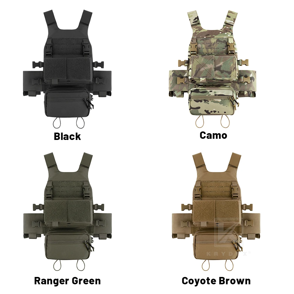 KRYDEX Тактический жилет Low Vis Slick Armor Plate Carrier с 5 56 7 62 Mag Pouch Drop MK3 Micro Fight Chassis Охотничий