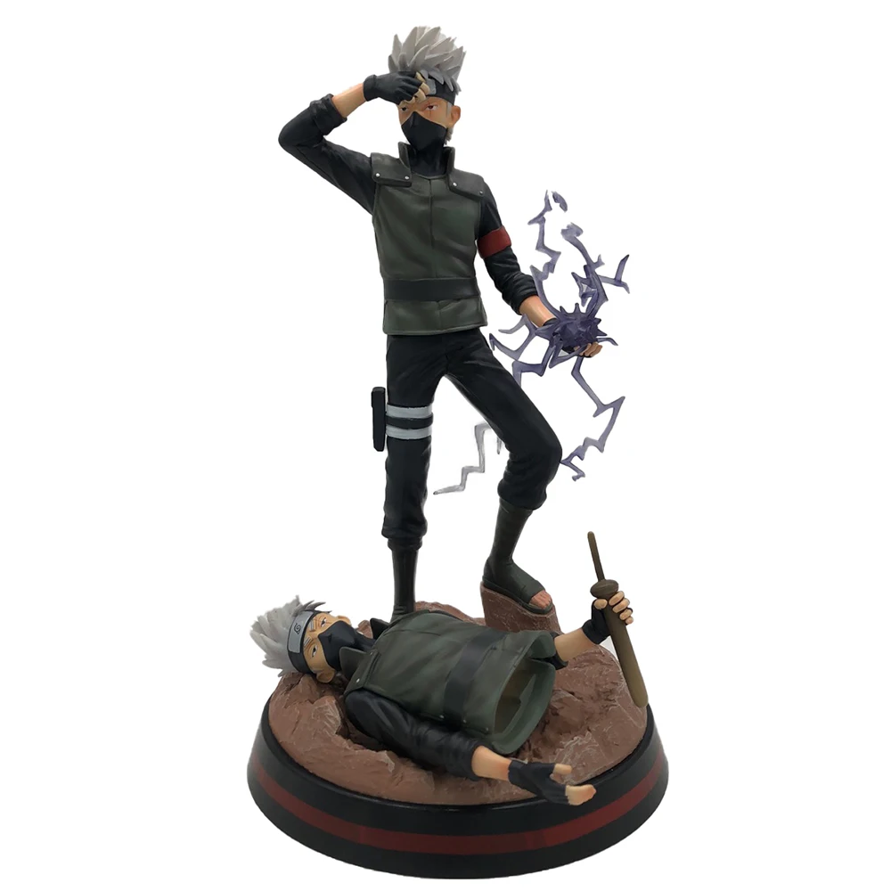 

Naruto Shippuden Anime Model Hatake Kakashi Copy Ninja Sharingan Kaminari Giri GK Action Figure 32CM 1/6 Statue Collectible Toy