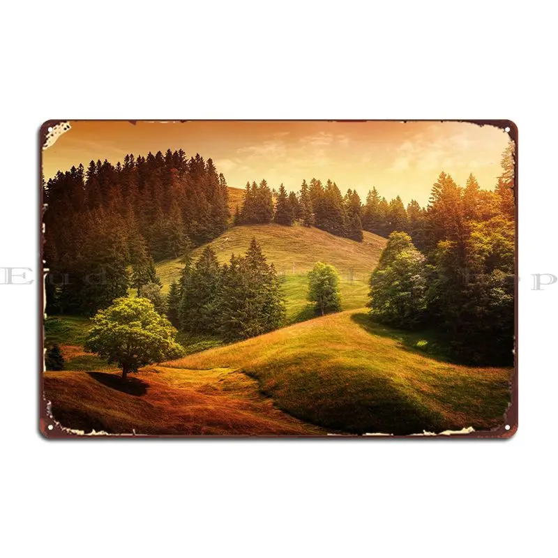 

Красивый природный ландшафт, металлический декор, украшение, дизайнерский клубный оловянный плакат