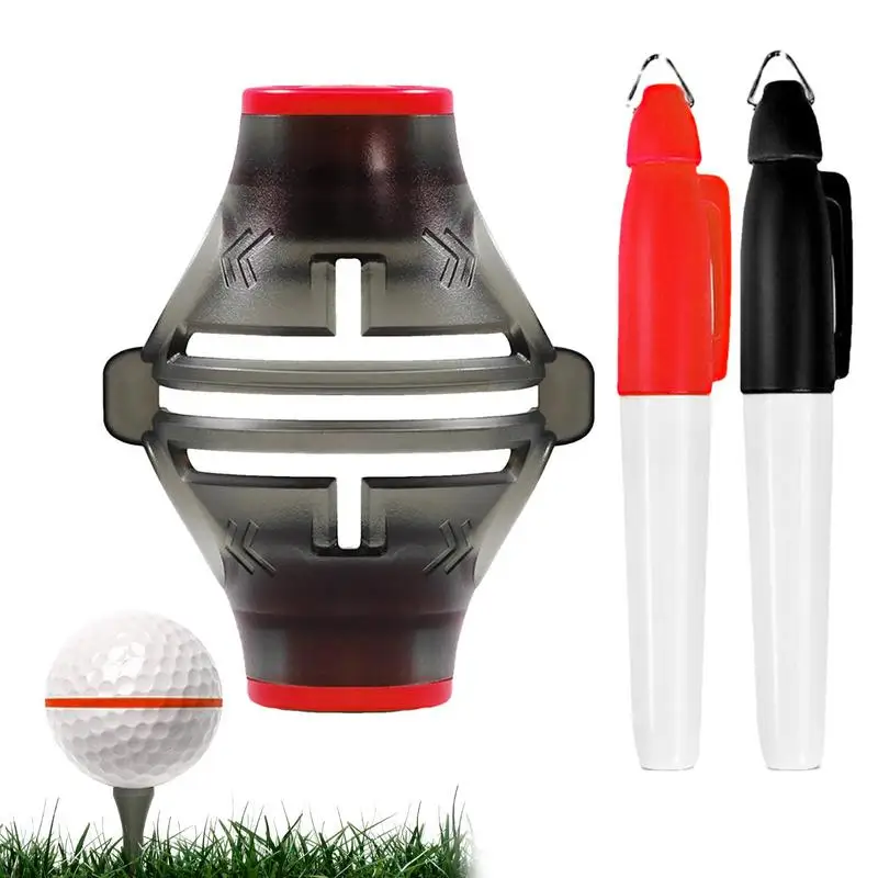 

Golf Ball Marker Stencil High Precision Golf Ball Marker 360-Degree Triple 3-Line Golf Ball Marker Golf Ball Line Marker Tool