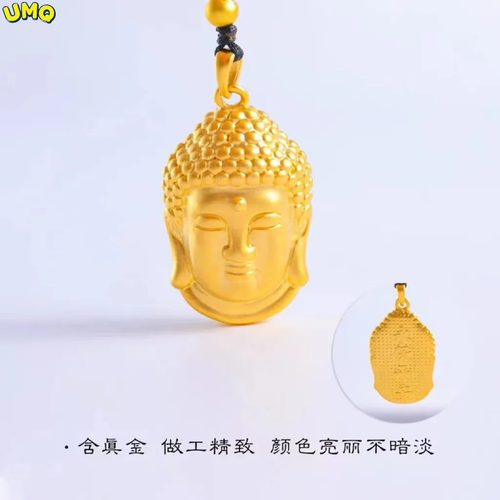 

Объемная позолоченная подвеска в форме головы Будды большого размера, мужское ожерелье для ювелирных изделий, прямая трансляция, ювелирные...
