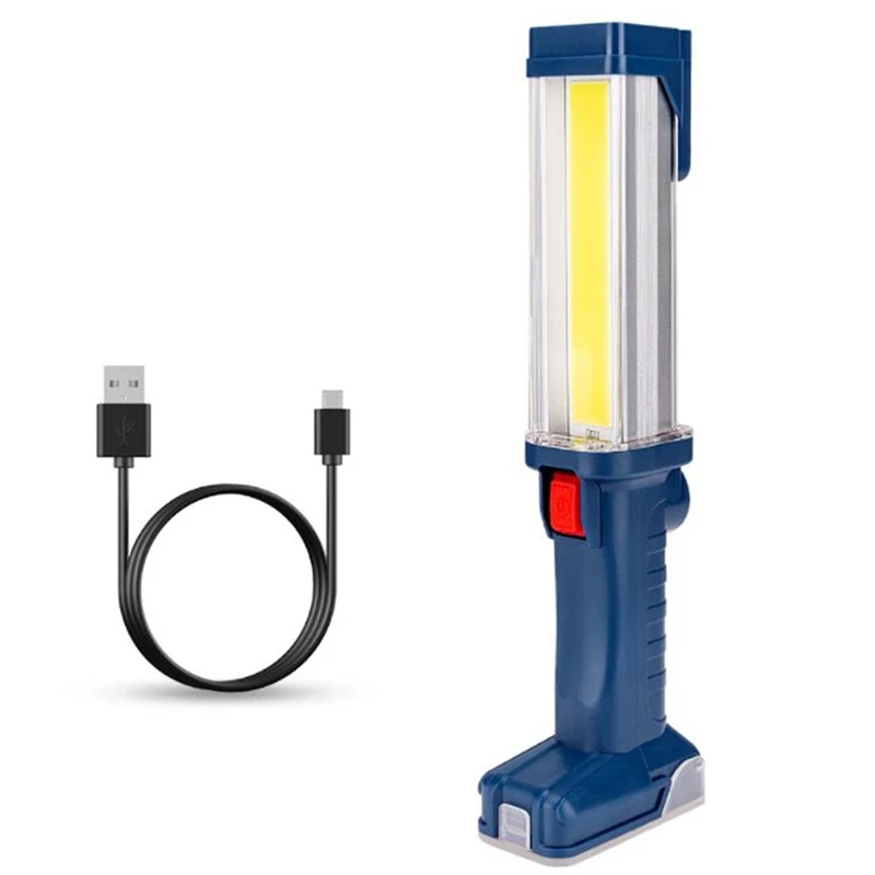 

Рабочий фонарь COB, светодиодный магнитный светильник с зарядкой от USB, для ремонта автомобилей и кемпинга