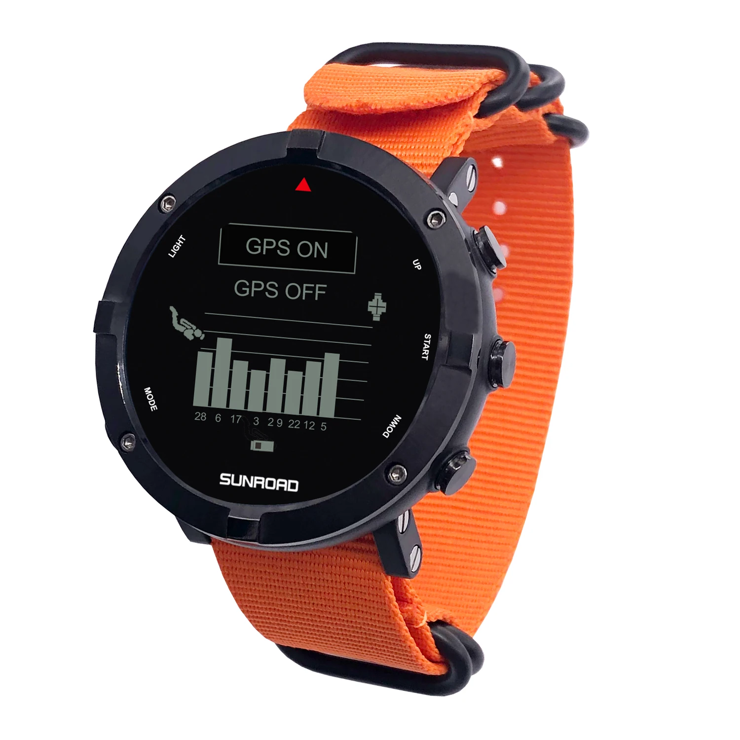 Часы наручные SUNROAD Мужские Цифровые спортивные водонепроницаемые с GPS-трекером