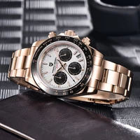 2022 new pagani design mens watches top brand sport luxury quartz chronograph watch for men vk63 stainless steel sapphire glass