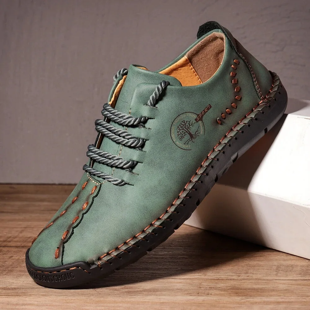

Men Casual Leather Shoes Handmade Lac-up Flat Shoes Men Black Work Shoes Business Casual Sneakers Men Shoes Plus Size 48