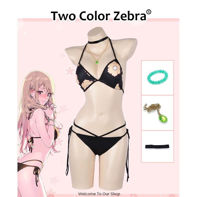 

Костюм для косплея из аниме «мое платье», купальная одежда, браслет, Хэллоуин, карнавал, сексуальное бикини, купальник