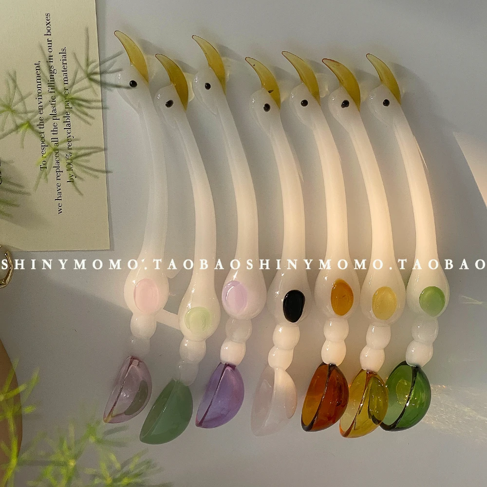 

Creative Self-made Colored Glass Spoon, Dessert, Coffee Juice Spoon, Cute Coffee Spoon, Stir Bar Ins, Korean Style Coffee Spoon
