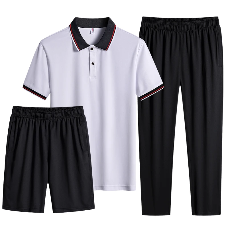 

Mens Clothing NEW Men Sets Solid Color 2022 Summer Short Sleeve Button Shirt Beach Shorts Streetwear Casual Mens Suit 3 Pieces