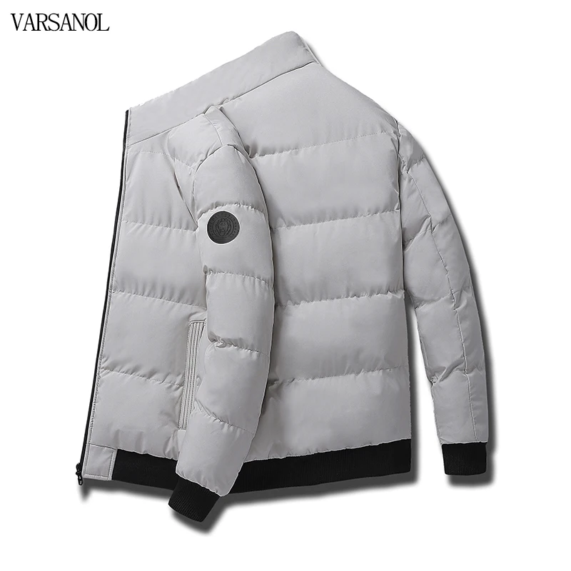 VARSANOL Men's Parka Jackets Winter Warm Windproof Thickened Jacket Coats Man Casual Loose Lion Head Top Men Clothing Oversized