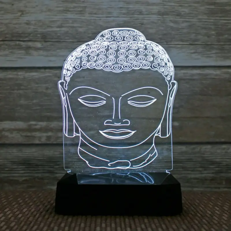 

Nightlight Buddha Head Creative 3D Lamp Touch-Switch LED 7 Colors KT00230 Gifts for boyfriend Jelly fish Jojos bizarre adventure