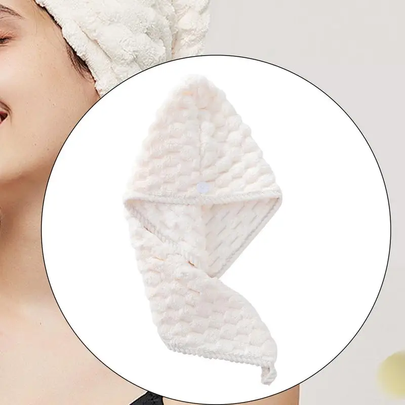 ть волосам. Ręcznik do suszenia włosów. Chłonny ręcznik Szybkoschnący odprowadzający wodę. Okład z koralowego polaru. i