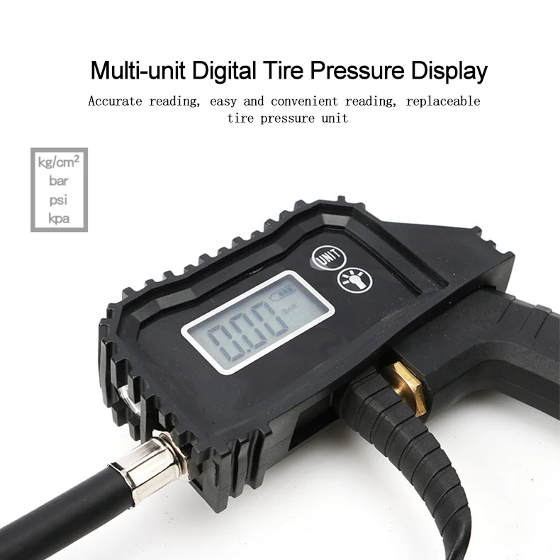 

Цифровой манометр для шин, ручной измеритель давления в шинах со светодиодной подсветкой