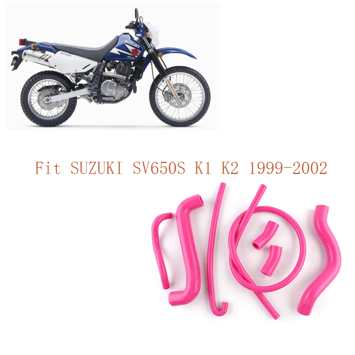 ДЛЯ 1999-2002 SUZUKI SV 650 S K1 K2 SV650S SV650 Силиконовый шланг радиатора Силиконовая трубка