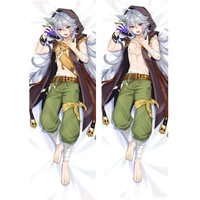 anime dakimakura genshin impact razor cosplay pillow case peach skin hugging body pillowcase cover wolf bedding deco