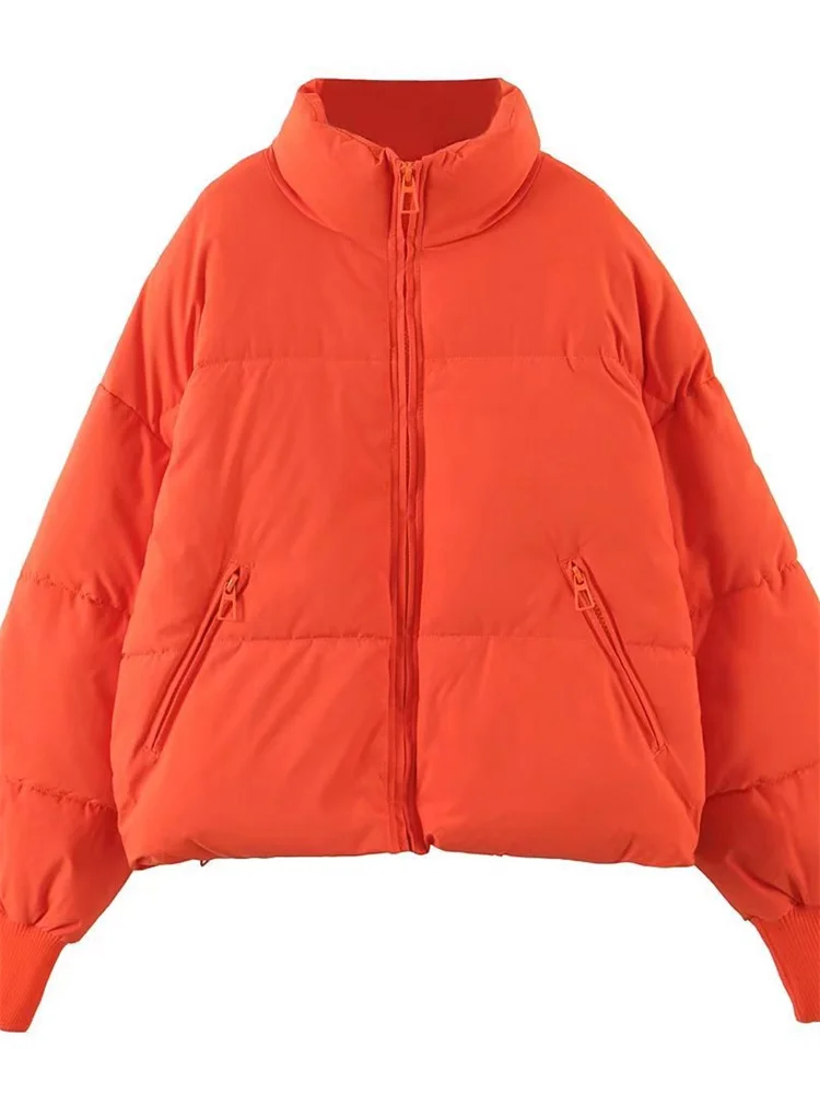 Winter 2022 Puffer Long Sleeve Jacket Tops Bubble Solid Casual Female Streetwear Coats For Women Keep Warm Outdoors Wholesale