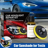 car headlight restoration kit polishing restore set with repair agent sponge polishing buffing pad sandpaper headlight repair