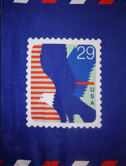 

2022 Flannel Fleece Throw Blanket - Eagle Stamp - Lightweight Flannel Fleece Blanket Large