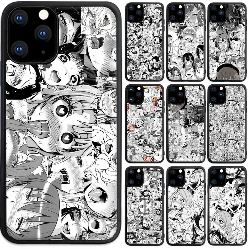 

ahegao manga girl Shockproof Phone Case For Samsung S21 s20 s30 s10 s9 s8 s7 s6 s5 note20 ultra plus edge PC&TPU soft Cover