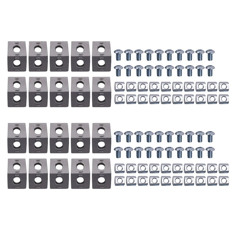 

100Pcs Corner Bracket 2020 Series Aluminum Profile Connector Set For 6Mm Slot Aluminum Profile Accessories