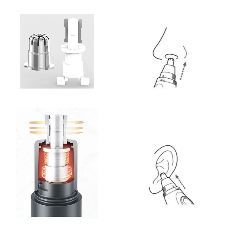 

Nose Hair Cutter Nose Trimmer Replacement Head Electric Shaver Razor Nose Trimmer Heads