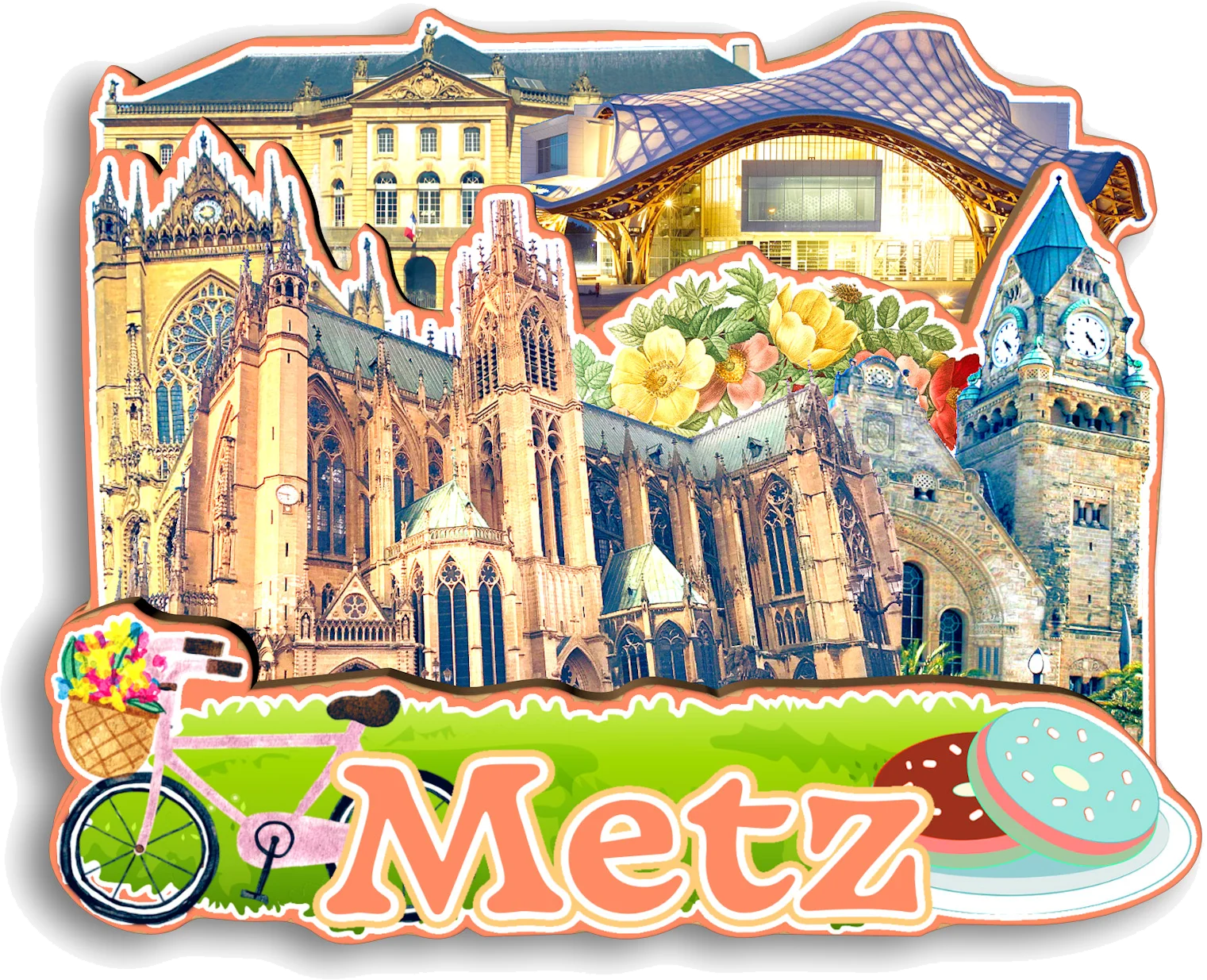 

Магнит для холодильника "Путешествия по Франции"