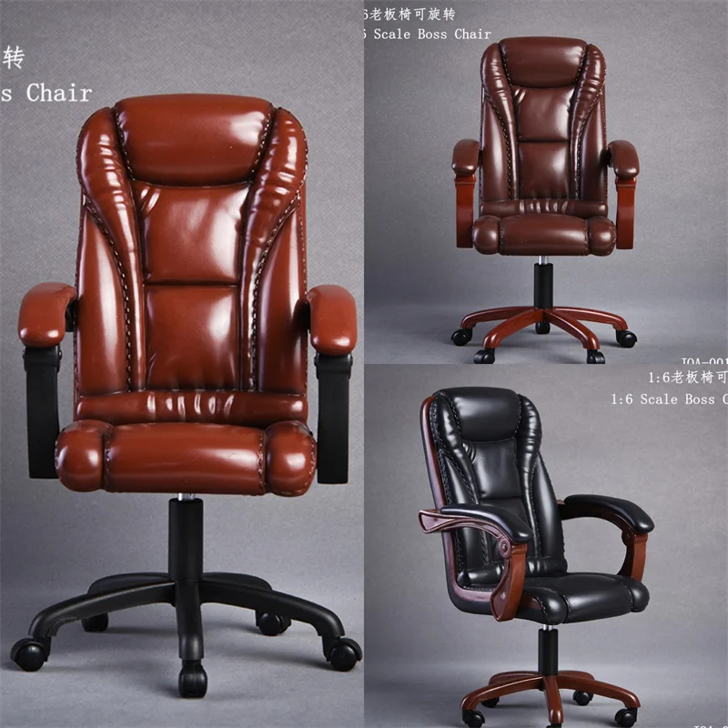 JIAOU DOLL JOA-001 масштаб 1/6 мужской и женский стильный кожаный поворотный стул в стиле