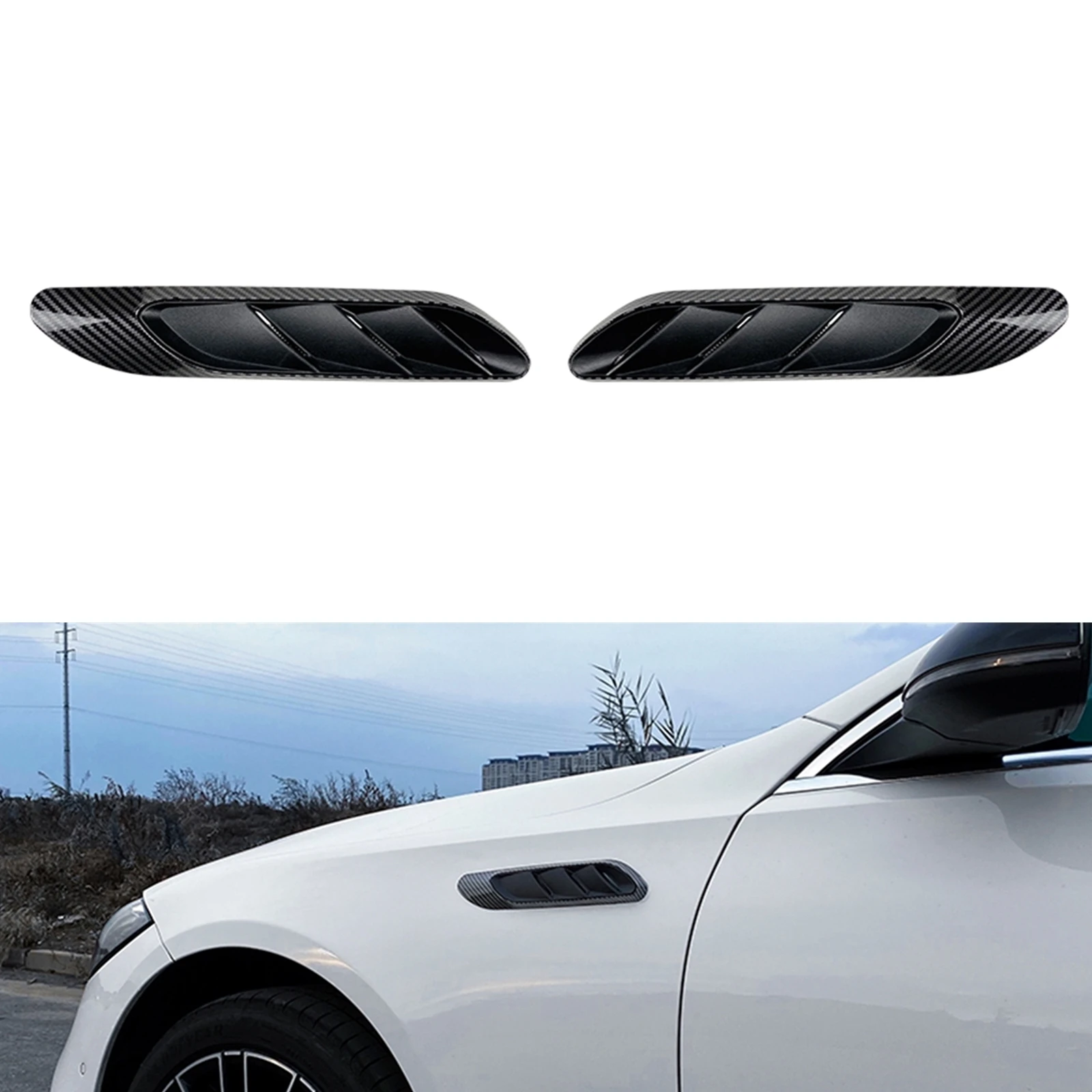 

For Mercedes Benz C Class W206 C200 C260 AMG C63 2022-up Fender Side Air Outlet Vent Trim Intake Flow Duct Cover Molding Shade