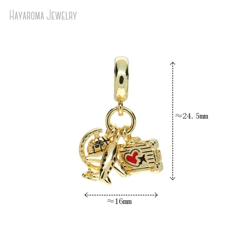 5 шт. геометрический багажник самолета Tellurion металл золотого цвета оптовая