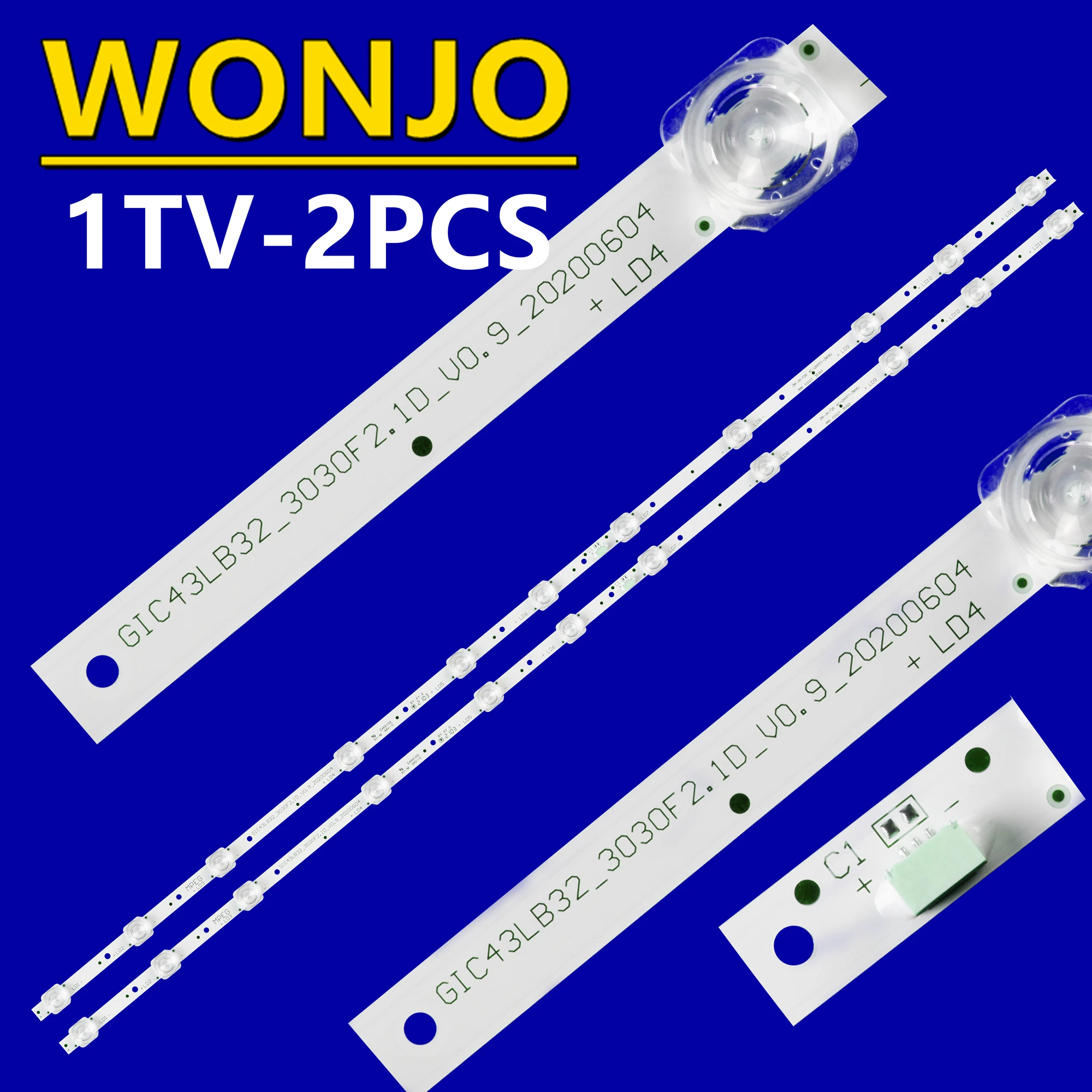 

10 KITS LED backlight strip For 43S6500FS 43S6500 43S423 43S421 43S325 Thomson 43UD6426 4C-LB4311-HR01J ZM05J ZM06J 43HR330M11A1