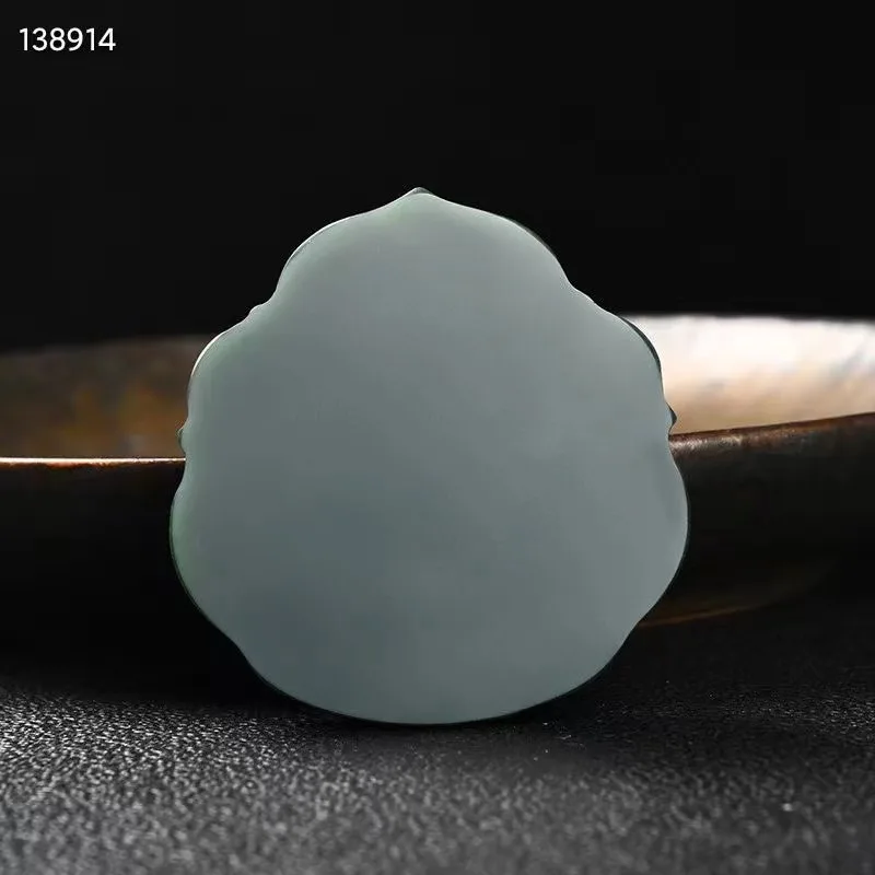 Натуральный 100% натуральный зеленый нефритовый кулон ожерелье ручная работа