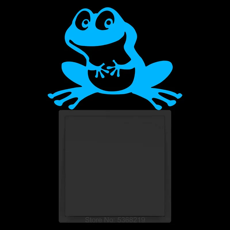 Мультяшная лягушка светящаяся наклейка настенный выключатель для детской
