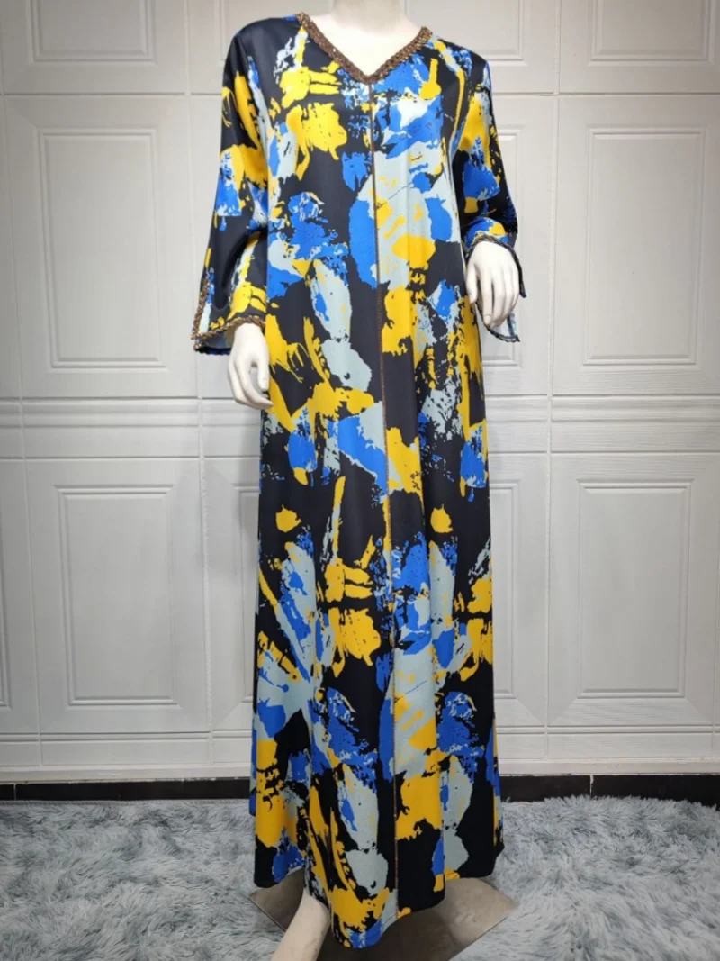 African Dresses For Women Abaya Elegant Dashiki Spring Summer Maxi Dress Ladies Traditional African Clothing Fairy Dreaes