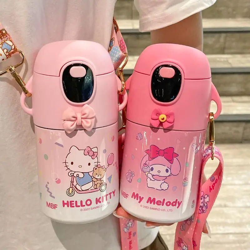 Sanrio Pink Strawberry Hello Kitty Stainless Steel Tumbler Cup