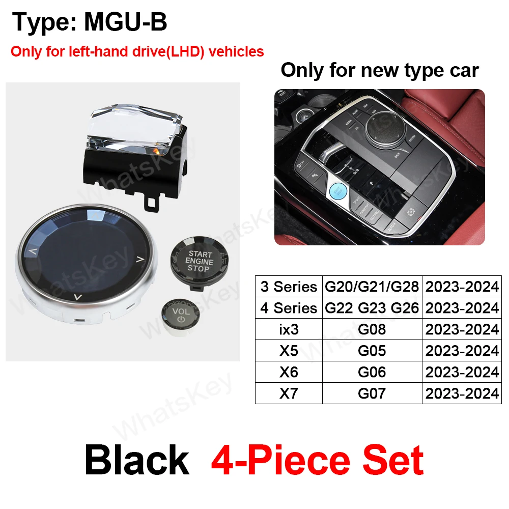 

Совместимая С BMW G20 G21 G22 G23 G26 G28 IX3 G08 X5 G05 X6 G06 X7 G07 Комплект Из 4-х Хрустальных Металлических Накладок На ...