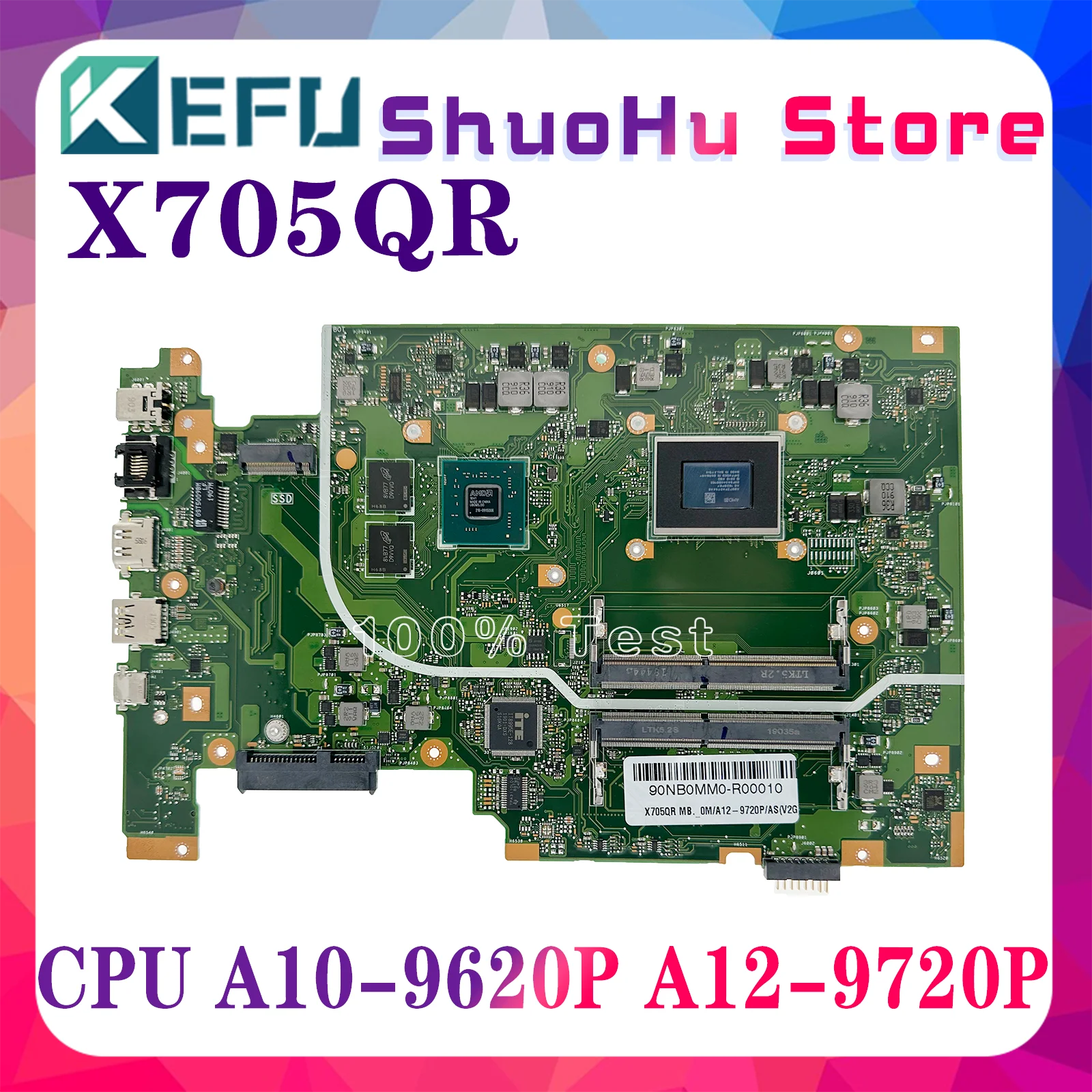 Материнская плата KEFU X705QR для ноутбука Asus VivoBook X705Q X705QA ноутбук Mainboad с процессором A10 A12 100% хорошо работает