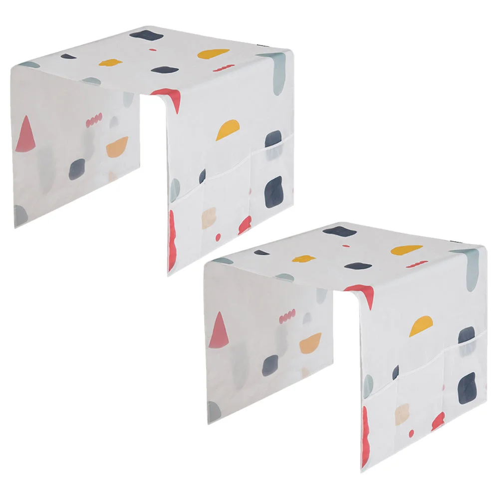 

2pcs Fridge Dust Cover with Storage Pocket Fridge Top Covers Decorative Fridge Covers